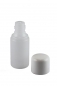 Preview: Kunststoffflasche 10ml rund natur LD-PE, inkl. Deckel weiss